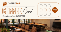 Coffee Loyalty Card Template for Cafe & Coffee Shop – Buy 10 Get 1 Free Gambar Bersama Facebook