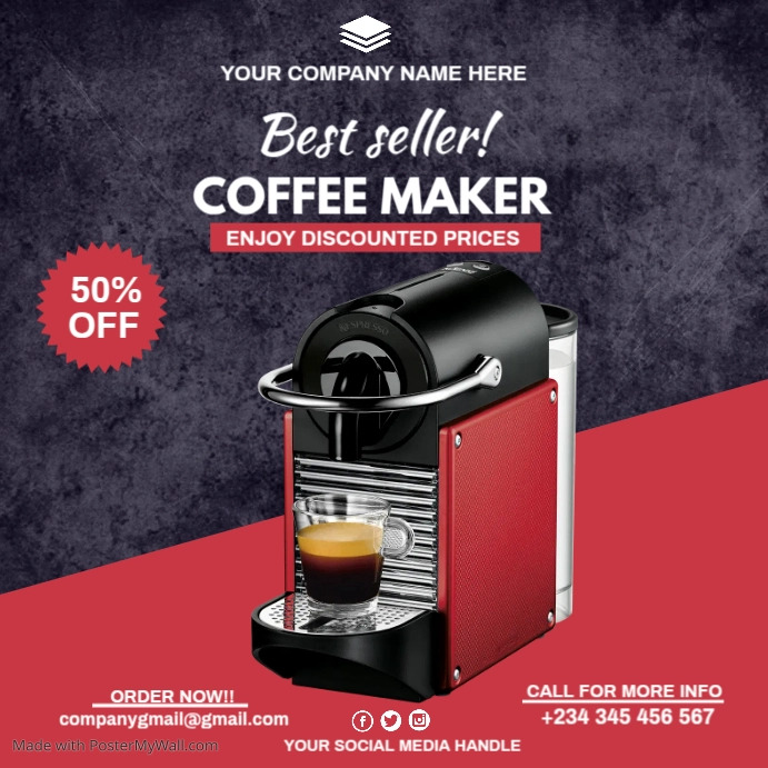 coffee maker sale Template PosterMyWall