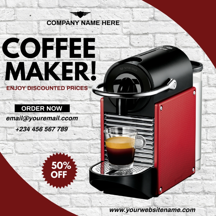 Copy of coffee maker sale PosterMyWall