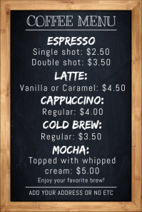 coffee menu Template | PosterMyWall