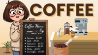 Coffee Menu Cafe Video Thumbnail template