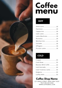 COFFEE menu A4 template