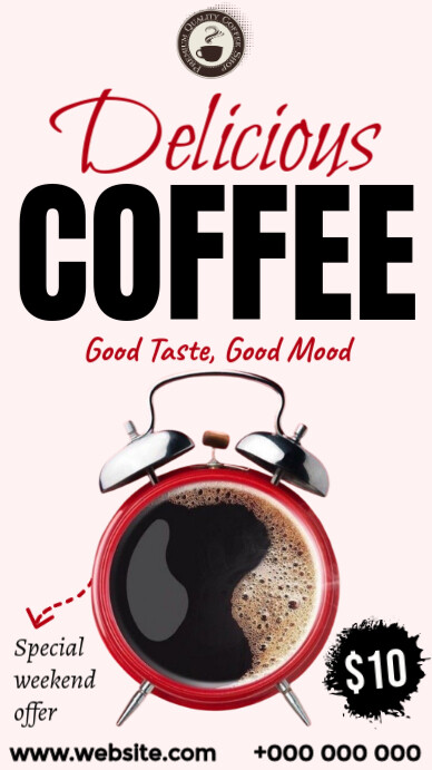 Coffee Menu Digital Display (9:16) template