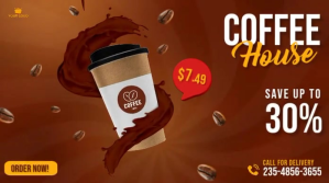 Coffee promotion twitter post template