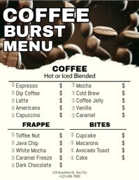 Coffee Menu Template Flyer (US Letter)
