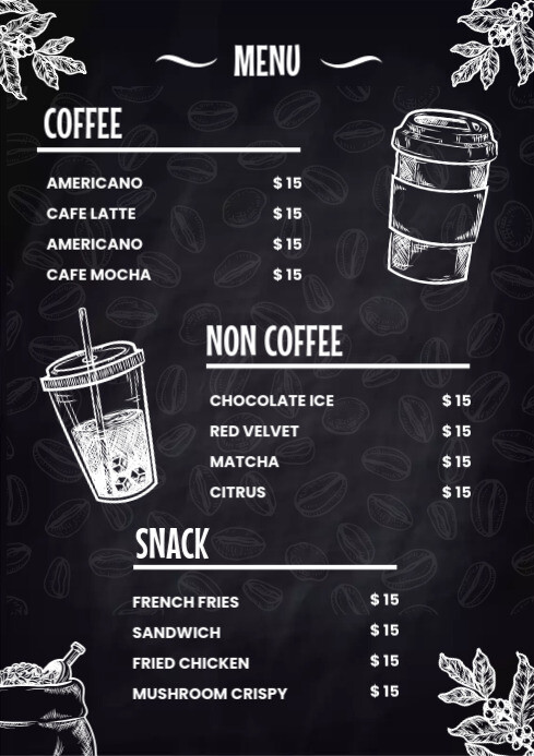 coffee menu template | PosterMyWall