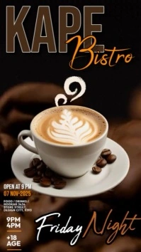 Coffee Night Event Flyer Instagram Reel template