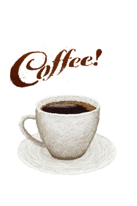 coffee painting โปสเตอร์ template