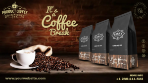 Coffee Product Ads Facebook Cover Video (16:9) template