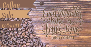 Brown Coffee Sale Facebook Event Cover Template