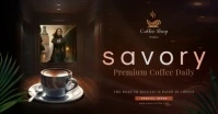 Coffee Shop Ad ปกอีเวนต์บน Facebook template