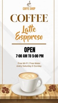 coffee shop ads poster Instagram Story template