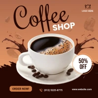 Coffee Shop Banner Ad Template Instagram Post