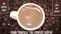 Coffee shop banner digital display 16:9 Presentasi (16:9) template