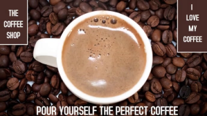 Coffee shop banner digital display 16:9 Præsentation (16:9) template