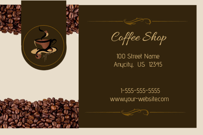 Coffee Shop Business Card Poster template