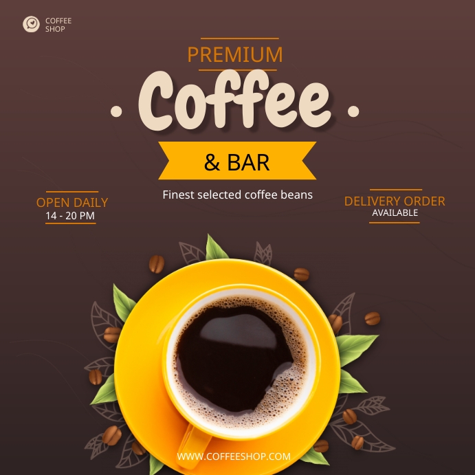 coffee shop Instagram Post template
