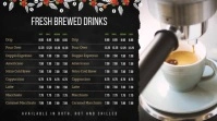 Coffee Shop Digital Menu Board Template งานแสดงผลงานแบบดิจิทัล (16:9)
