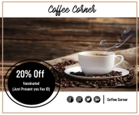 Coffee Shop Flyer Medium Rectangle template