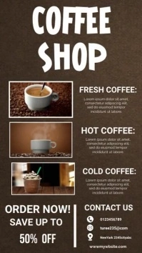 coffee shop  flyers Instagram Story template