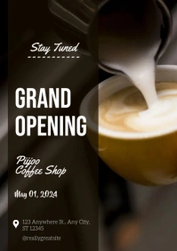Coffee Shop Grand Opening A5 template