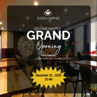 Negro Coffee Shop Grand Opening Instagram Post Template