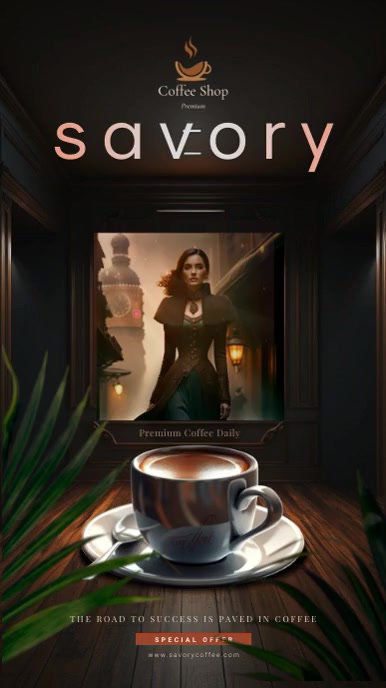 Coffee Shop Premium Video Poster (1) Instagram Story template