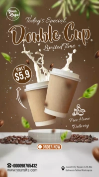 Coffee Shop Promotion for Instagram Story template