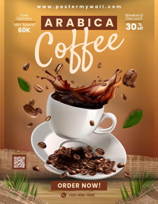 coffee shop promotion template | PosterMyWall