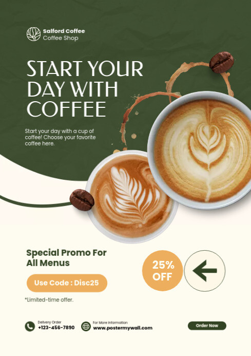coffee shop promotion template | PosterMyWall
