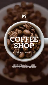 Modern Minimalist Coffee Shop Instagram Story Video Flyer template