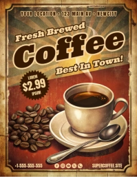 Coffee Shop Vintage Flyer template