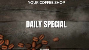 COFFEE SPECIAL Tampilan Digital (16:9) template