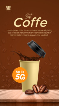 Coffee Splash - Hot Cup Promo Instagram Story template