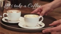 Coffee Time Break Offer Header Pause Bar Ad Facebook Cover Video (16:9) template
