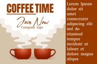 Coffee time Этикетка template