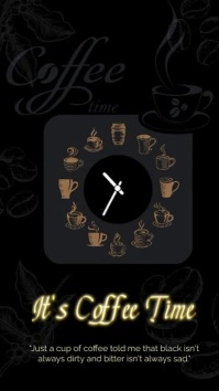Coffee Time Flyer Digital Display (9:16) template
