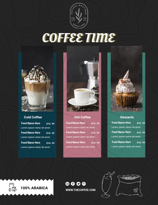 Coffee Time Menu Template | PosterMyWall
