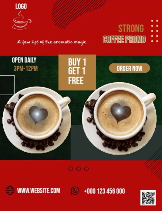 Coffee Video Flyer (US Letter) template