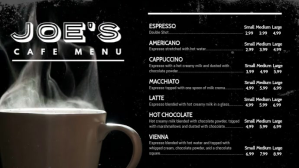 Coffee Video Menu Digital Display Template