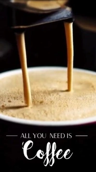Coffee Video Template Digital Display (9:16)