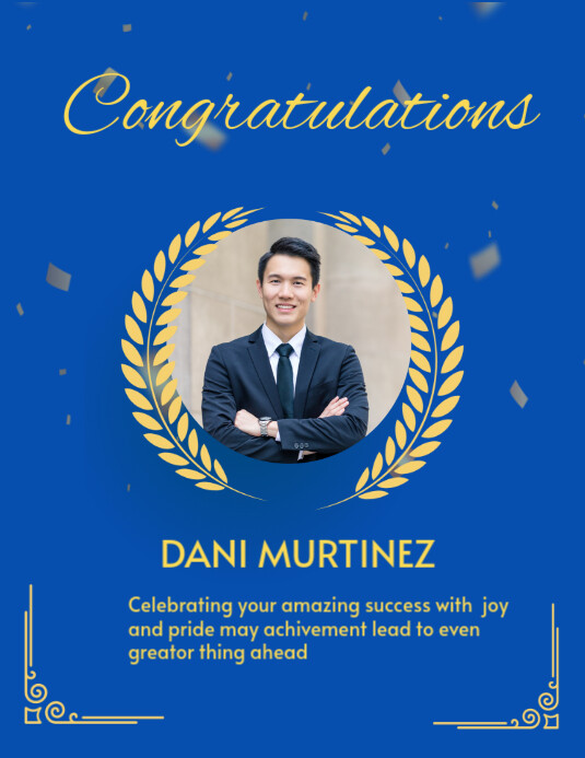 Cogratulation to yuo Flyer (US Letter) template