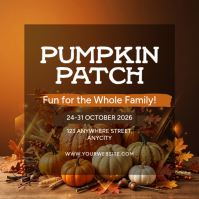 Brown Pumpkin Patch Event Instagram Plasing Template