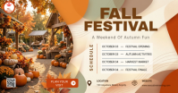 สีน้ำตาล Fall Festival Facebook 共享图片 Template