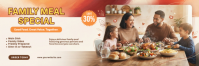 棕色 Family Meal Special En-tête Twitter Template
