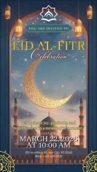 Cokelat Floral Eid al-Fitr Celebration Instagram Story Video template
