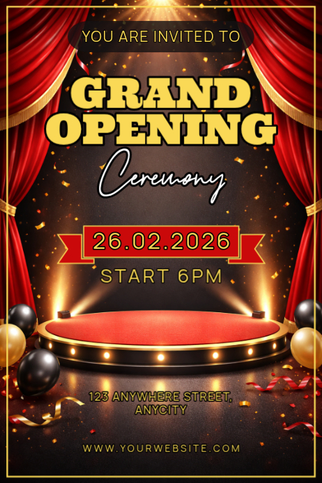 Plantilla de Grand Opening Ceremony Pósters | PosterMyWall