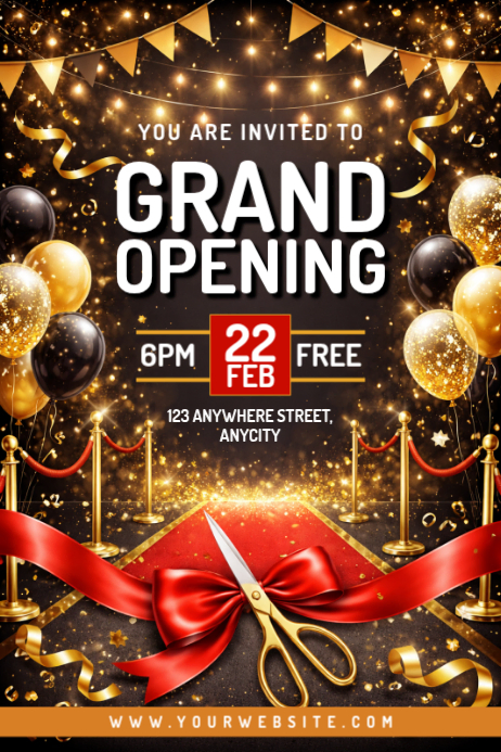 Grand Opening Event Posters Template | PosterMyWall