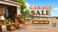 Cokelat Ilustratif Garage Sale Pos Twitter Twitter-opslag template