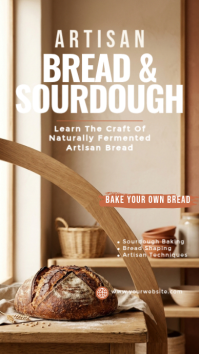 Brązowy Sourdough Baking Workshop Instagram Story Template